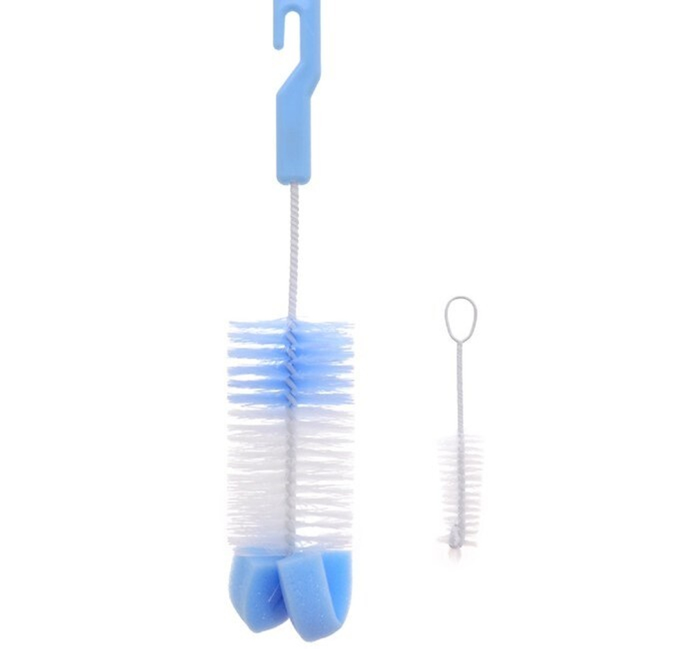 3346526 Набор ёршиков для бутылочек и сосок, с губкой, 2 шт, цвет МИКС