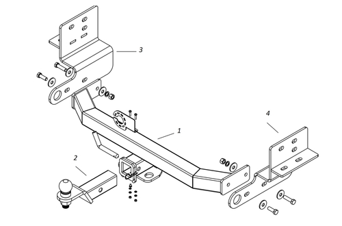 Фаркоп Бизон на Isuzu MU-X FA 0330-E(N) (с 2020 г.в.(c накладкой из нержавеющей стали)) (паспорт и сертификат в комплекте)(без электрики)