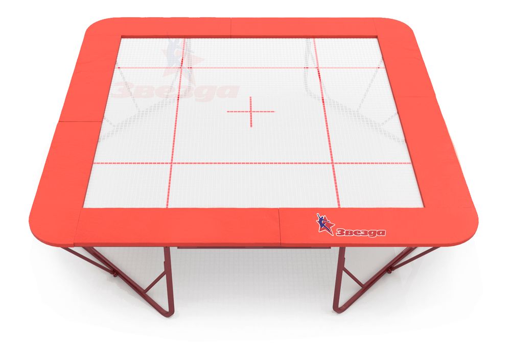 Батут для Фристайла - гнутая рама (овальный профиль) - тренировочная сетка