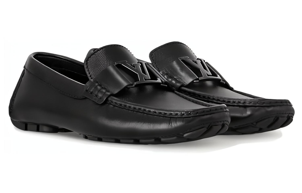LOUIS VUITTON Monte Carlo Gommino Loafers Men"s Black