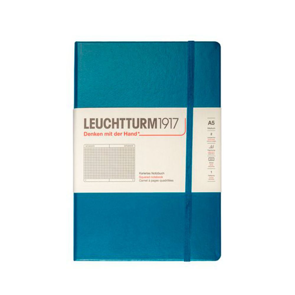 Блокнот Leuchtturm1917 Classic A5 в клетку с твердой обложкой (359693)