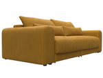 Диван прямой Лига-056 НПБ, BRUT 10 желтый, Велюр, 129130