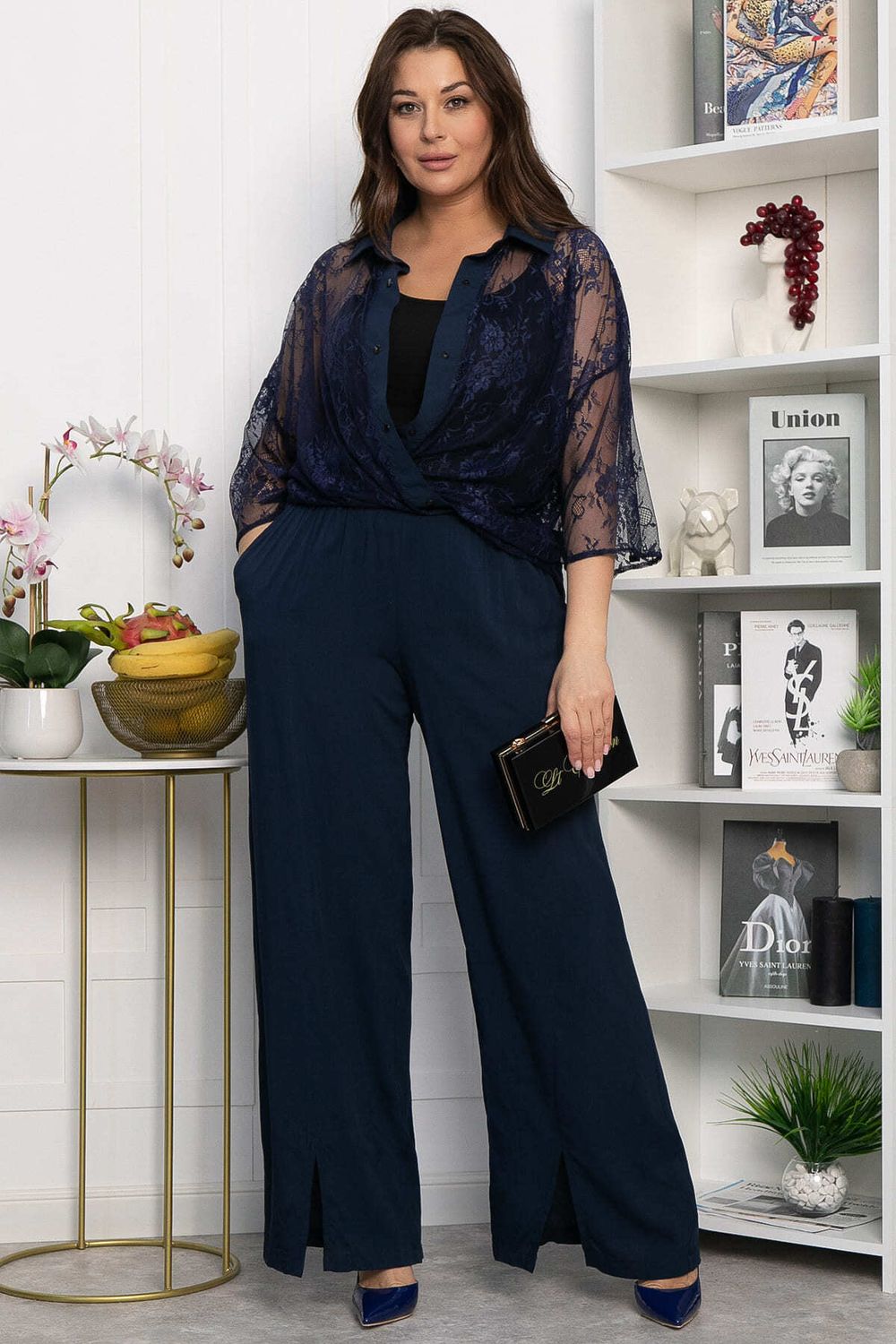 Костюм Кружевная история (синий) К13799-13М LT Collection