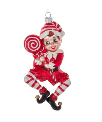 Елочная игрушка Конфетный Эльф, 15.5см, стекло Kurt Adler