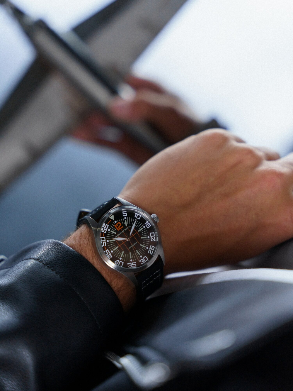 Часы наручные мужские женские кварцевые Alexander Diagan водонепроницаемые, ремешок кожаный