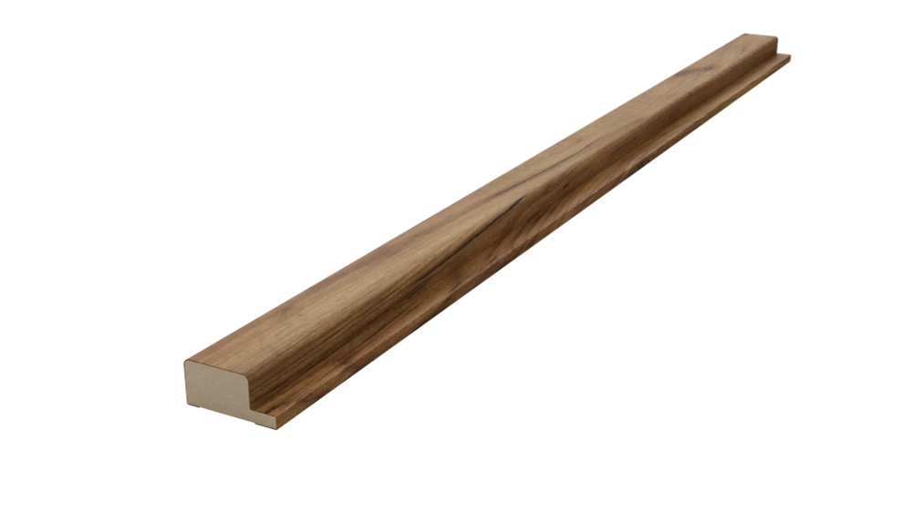 Стартовая планка (для двухцветной реечной МДФ панели) Дуб Крафт Табачный/Черный, 2800*35*16