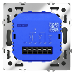 Терморегулятор электронный VOLTUM S70 с индикацией и датчиком, для теплого пола, (черный матовый)