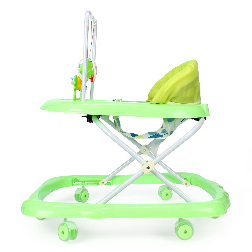 Ходунки "BUGGY C", зеленый, 6 силик. колес, муз. (Alis)