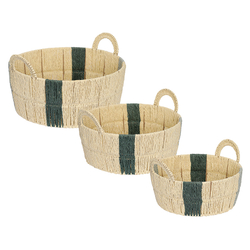 Корзина плетеная круглая bodhran sage из коллекции ethnic, размер m