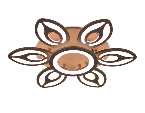 Потолочный светодиодный светильник с пультом FA463/6+1 CF кофе 97W D650*120 (ПДУ РАДИО 2.4)