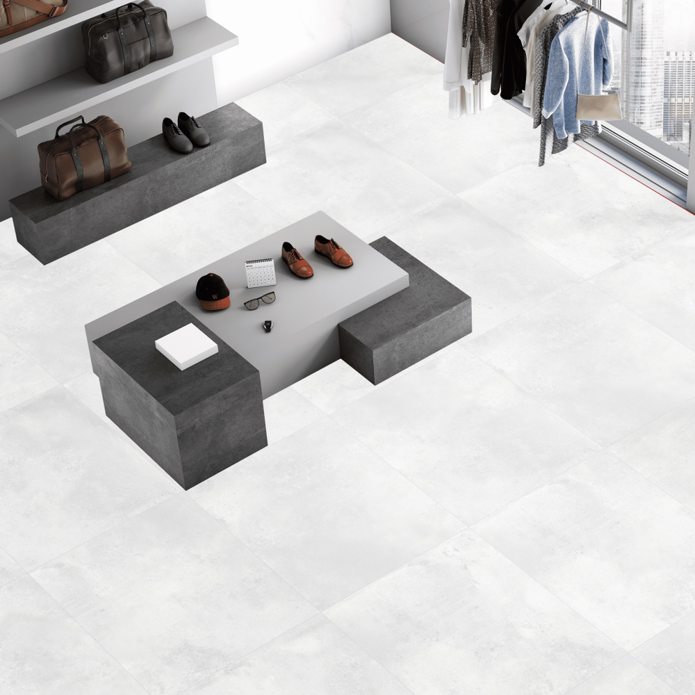 NT CERAMIC. Керамогранит Cemento Bianco NTT996040M 600*600мм матовая