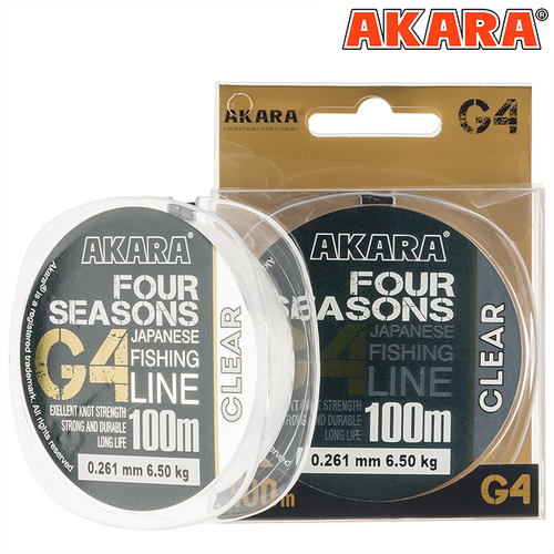 Леска Akara G4 Four Seasons 100 м 0,219