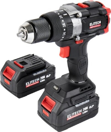 Дрель-шуруповерт аккумуляторная ELITECH CD 20BL2 (E2201.042.02) HD 205728