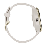 Спортивные часы Garmin Venu 3S, 41 мм, силиконовый ремешок цвета «слоновая кость» Безель из нержавеющей стали золотистого цвета, корпус цвета «слоновая кость», AMOLED-дисплей со стеклом Gorilla Glass. Ремешок с классической застёжкой — на запястье обхвато