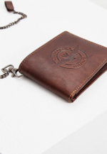 Кошелек AERONAUTICA 122 коричневый лого печать (без цепочки )