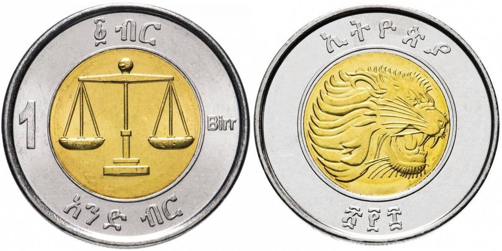 Эфиопия 1 быр, 2010-2020 Лев UNC