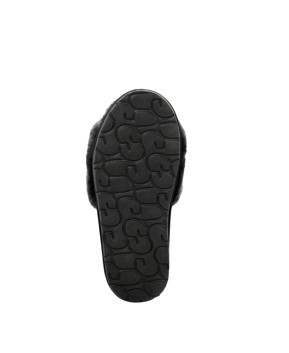 FLUFF SLIDE SLIPPER-grey