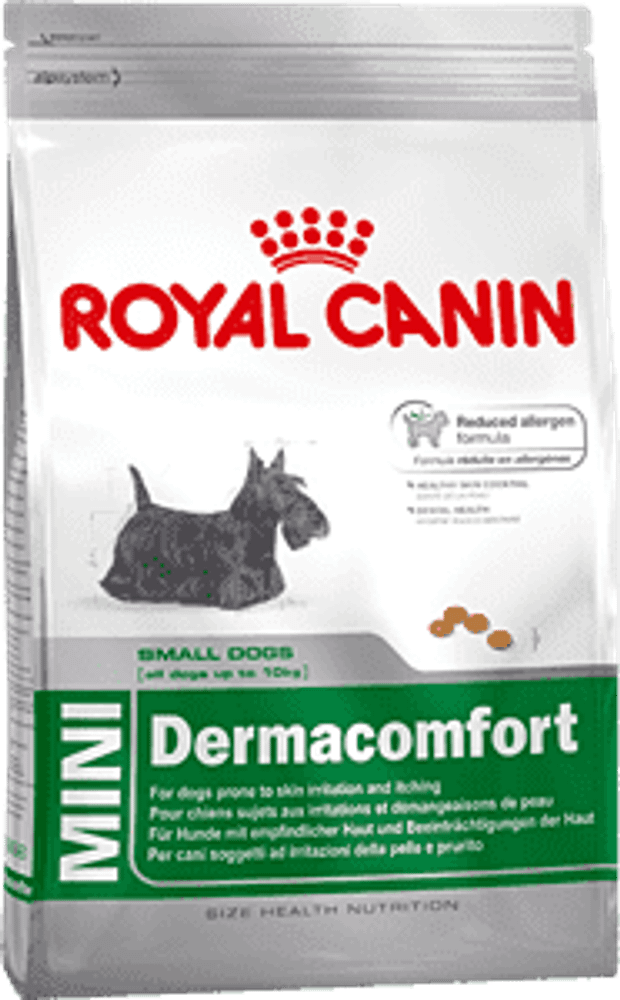 *Royal Canin 800г. Мини Дерма Комфорт для взрослых собак мелких размеров при раздражениях и зуде(УЦЕ