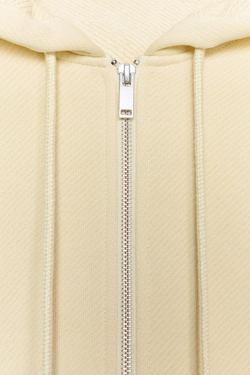 ZARA УКОРОЧЕННАЯ ТОЛСТОВКА С КАПЮШОНОМ, ПАСТЕЛЬНО-ЖЕЛТЫЙ