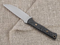 Нож для бушкрафта "Форест", сталь VG-10/Elmax, рукоять карбон (черный спейсер)