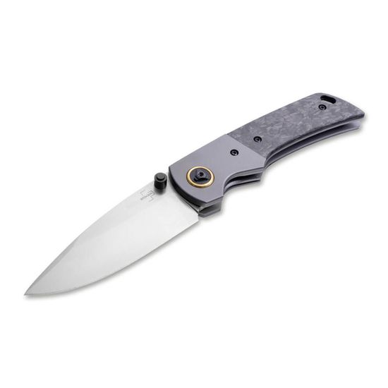 Складной нож Boker 01BO177 Gulo Pro Marble CF c клинком из стали D2, рукоять титан / карбон