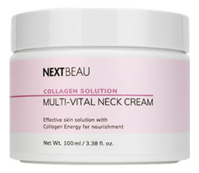 Омолаживающий крем для шеи с гидролизованным коллагеном, 100мл, NEXTBEAU