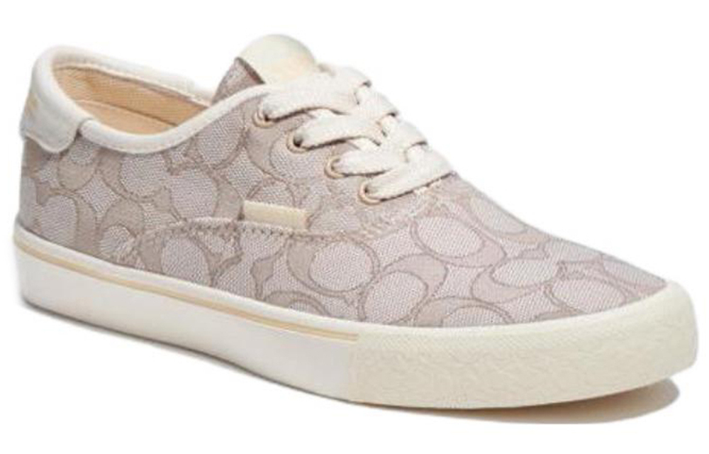 COACH Coach City Sole Leather Jacquard Fashion Sneakers Women's Pink White