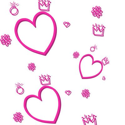 Розовые сердца
