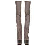 RICK OWENS/RO Over the knee Boots 12cm Women"s Gray