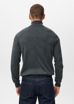 Свитер 100% шерсть мериноса с высоким воротником