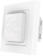 Термостат с датчиком пола, программируемый с Wi-Fi , 16 A, 45*45 мм. белое стекло