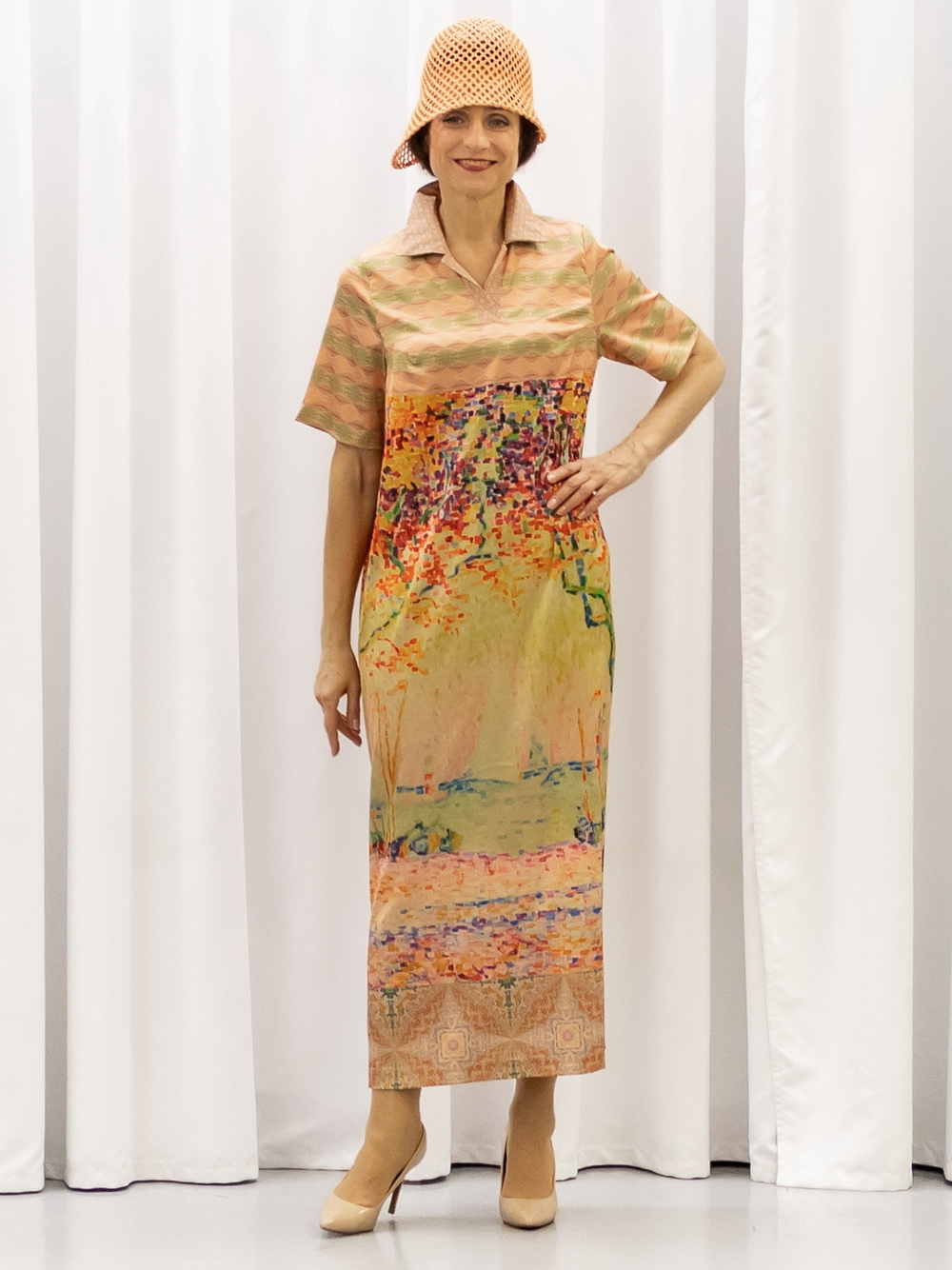 Поль Синьяк "Аллея в Каннах" - принт на платье