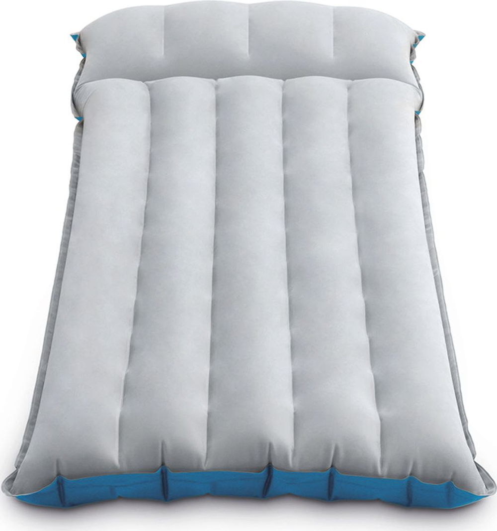 Мaтрас нaдувной Intex 67997 Camping Mat 184х67х17 см / Кoврик нaдувной Интeкс туристический велюровый в палатку для кемпинга и туризма