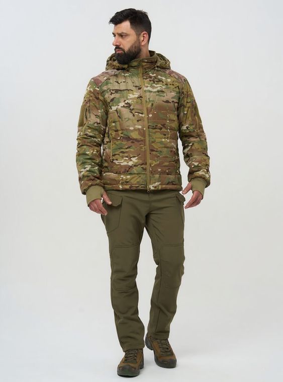 Тактическая военная демисезонная куртка Джунгли 2 с капюшоном Мультикам