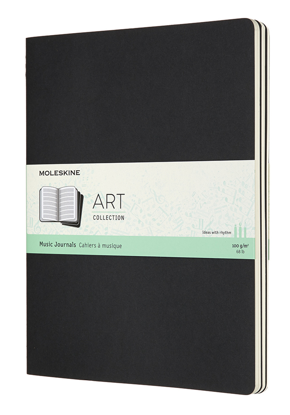 Блокнот для нот Moleskine ART CAHIER MUSIC 19х25см, 80 стр, обложка черный картон (3шт)