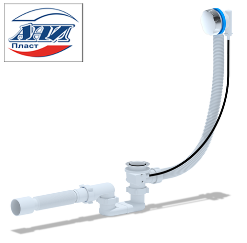 АНИ  ЕМ601 Сифон 1 1/2 для ванны (полуавтомат, руч. металл)  (15/1шт)