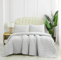 Покрывало 230х250 и 2 наволочки 50х70 Sofi De MarkO Робби серое