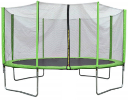 Батут с лестницей и внешней сеткой 360 см зеленый