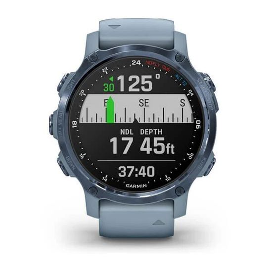Умные часы Garmin Descent MK2S голубой корпус c силиконовым ремешком цвета морской пены