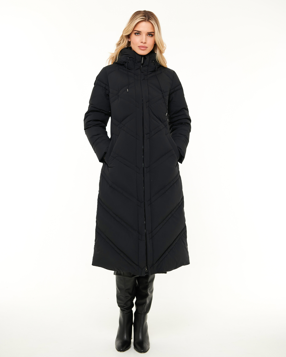 176.W22.001 пальто женское BLACK
