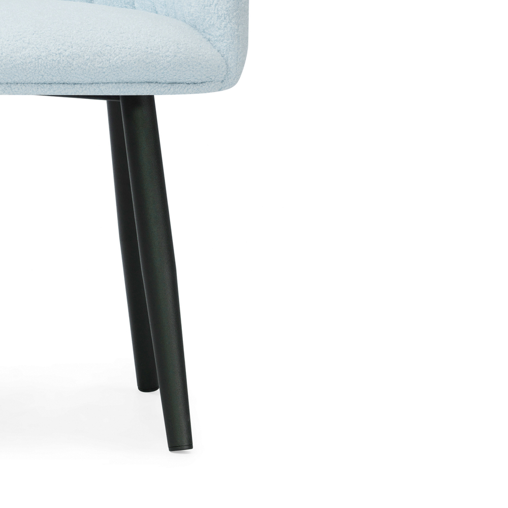 Стул на металлокаркасе Woodville Халли lamb 17, черный, ножки черные