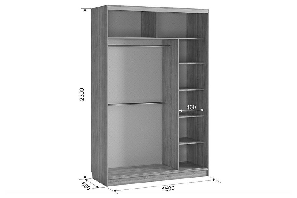 Шкаф-купе "Гранд-1 600 Амели"