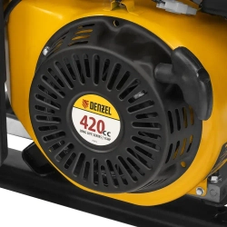 Генератор бензиновый DENZEL PS 55 EA, 5.5 кВт мощность и 420 см3 объем двигателя, 25 л объем топливного бака, электростартер и блок AVR, 3 розетки и выход USB 5 В, 946874