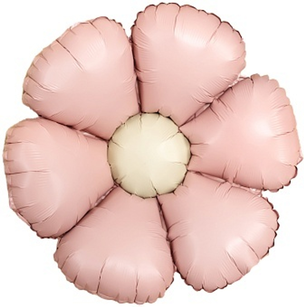 К Фигура Цветок Ромашка (надув воздухом) Розовый Сатин (24''/61 см)