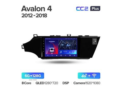 Магнитола Teyes CC2 Plus 6-128 Toyota Avalon 4 IV XX40 2012-2018 9.0"