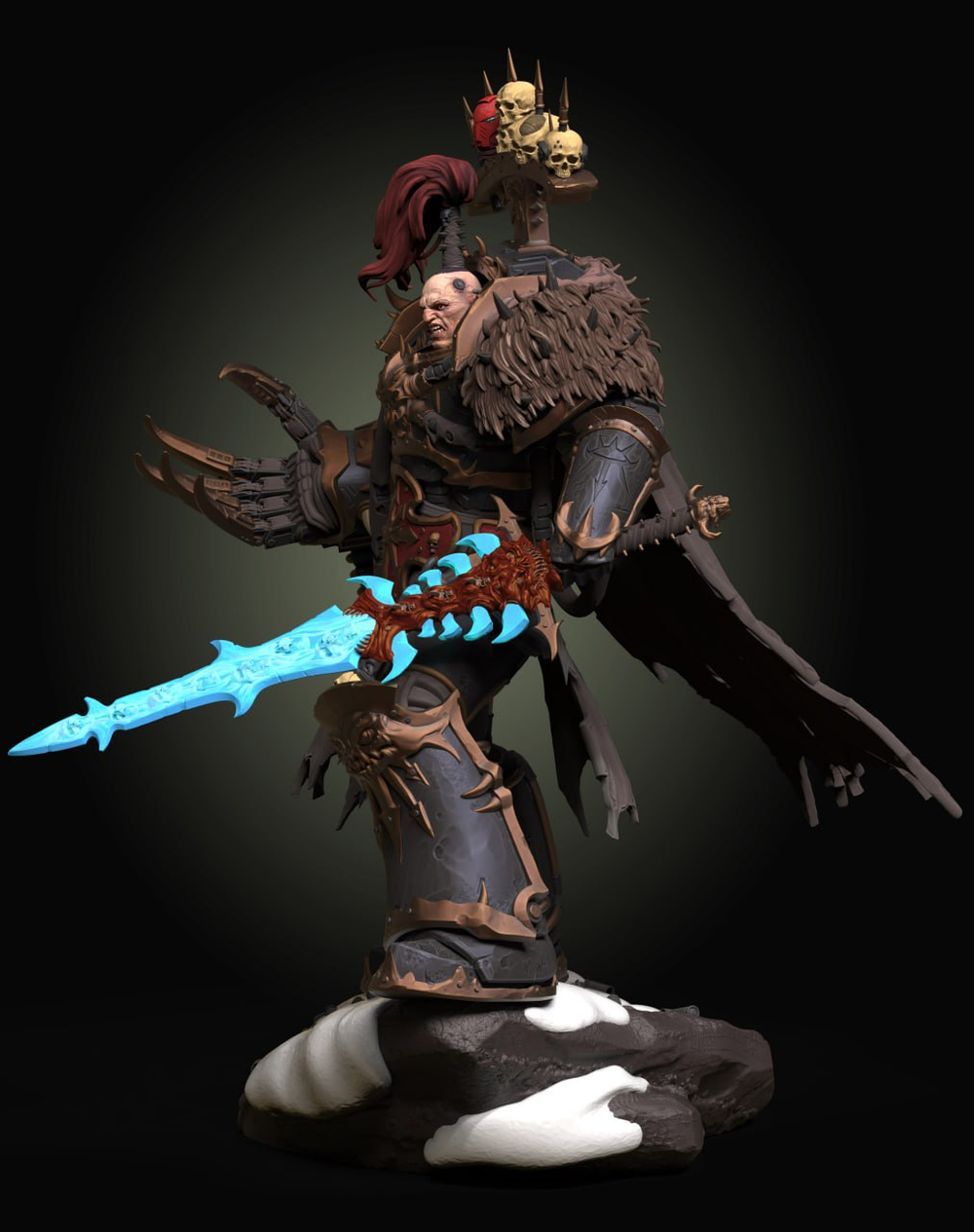 Фигурка, Эзекиль Абаддон, Warhammer 40 000, высота 19 см, под покраску