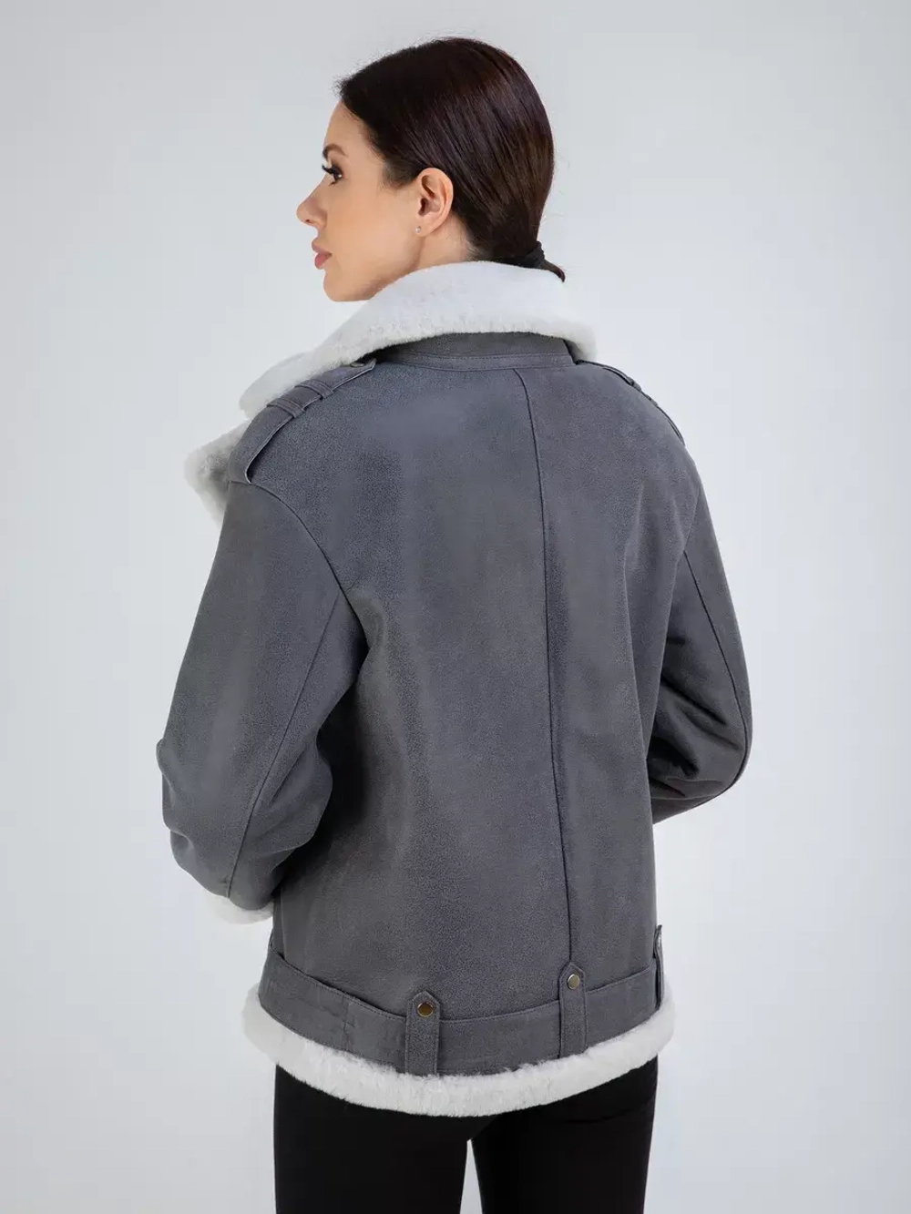 Дубленка авиатор натуральная зимняя