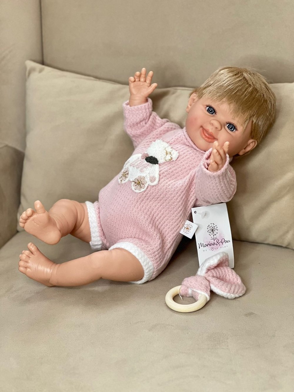 Кукла Marina and Pau 45cм Rosie Teddy мягконабивная в пакете (M1165K)