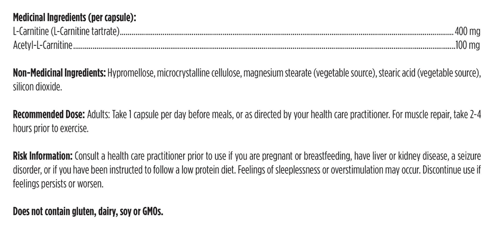 Designs For Health - Carnitine Synergy™ - 120 capsules