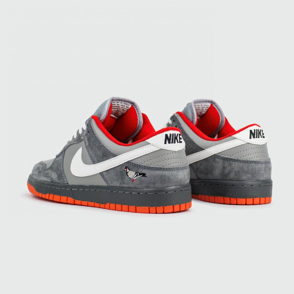 кроссовки Nike Dunk Low Grey / White / Red Ftwr.